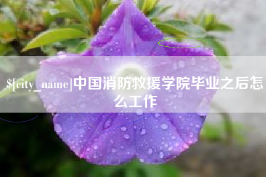 保山中国消防救援学院毕业之后怎么工作