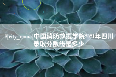 保山中国消防救援学院2021年四川录取分数线是多少