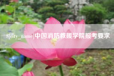保山中国消防救援学院报考要求