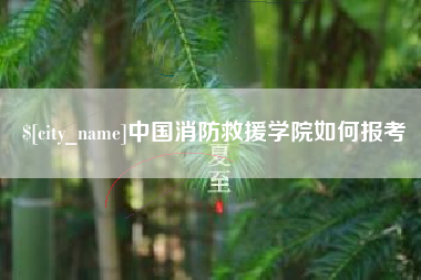 保山中国消防救援学院如何报考