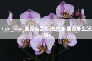 保山国家应急救援员证(国家职业资格)