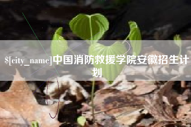 保山中国消防救援学院安徽招生计划