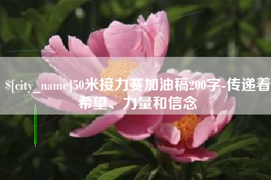 保山50米接力赛加油稿200字-传递着希望、力量和信念