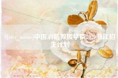 保山中国消防救援学院2020浙江招生计划