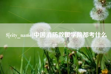 保山中国消防救援学院都考什么