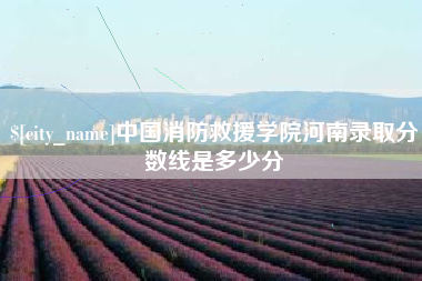 保山中国消防救援学院河南录取分数线是多少分