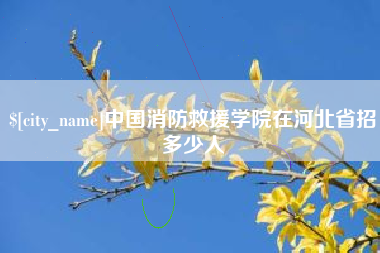 保山中国消防救援学院在河北省招多少人