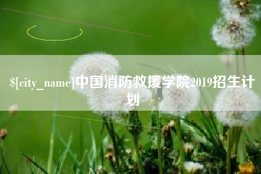 保山中国消防救援学院2019招生计划