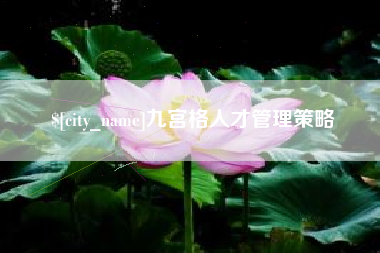 保山九宫格人才管理策略