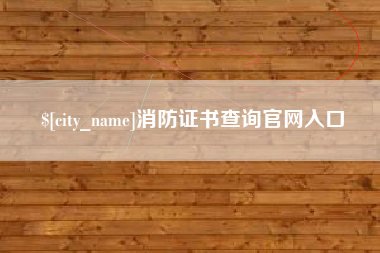 保山消防证书查询官网入口